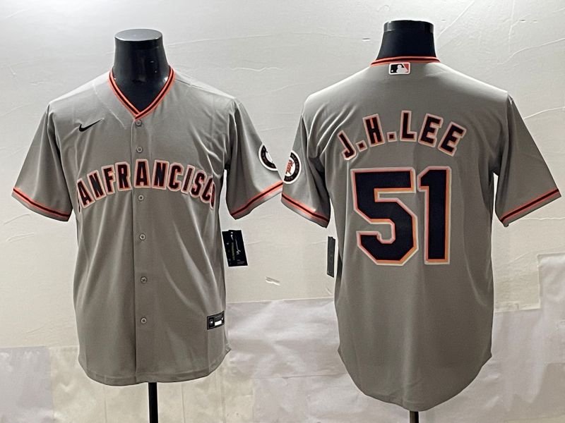 Men 2025 San Francisco Giants #51 J.H.Lee Grey Game Nike MLB Jersey style 11->san diego padres->MLB Jersey